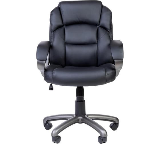 Кресло Easy Chair RCEChair-681 TPU кожзам черный, пластик серый 1169190