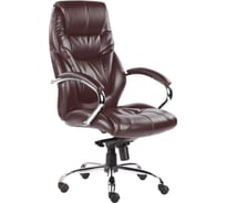 Кресло руководителя Easy Chair BNDp EChair-535 MPU кожзам коричневый, хром 333535
