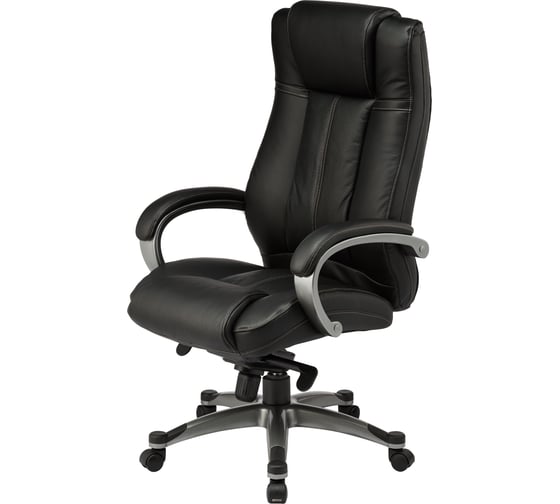 Кресло BN_Dp_Руководителя EChair-604 ML Комус Мебель кожа черная, пластик 298405