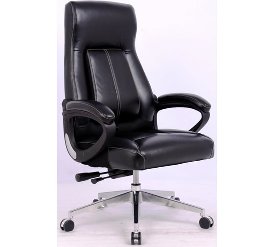 Кресло Easy Chair BNHgEChair-573 AR рециклированная кожа, черная, хром 880769