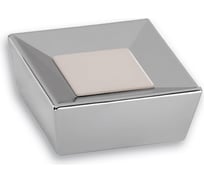 Ручка-кнопка для мебели SIRO хром, светлая вставка 2100-39ZN1A4