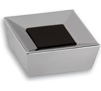 Ручка-кнопка для мебели SIRO хром, черная вставка 2100-39ZN1A3