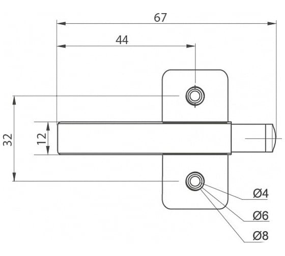 Накладной демпфер JET 104 серый DS104T.000GR99