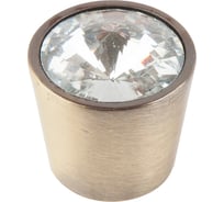 Ручка-кнопка с кристаллами Kerron античная бронза CRL22 BA