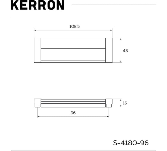 Ручка-скоба KERRON 96 мм, хром S-4180-96