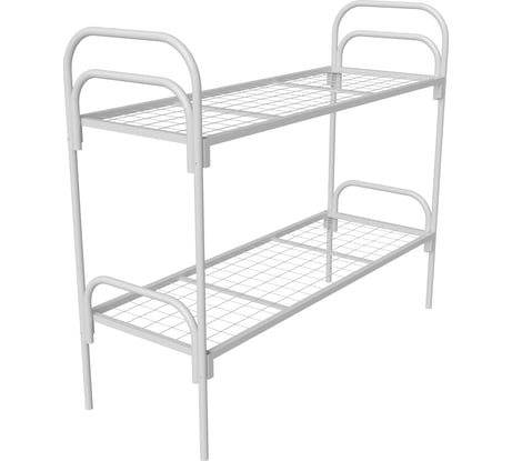 Кровать "Шветекс" двухъярусная, ООО Шветекс 32 труба, стандарт 190x80, сетка 100x50, 2 усиления 2Я80_32