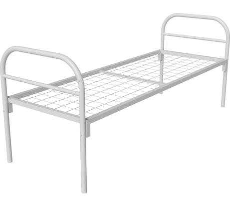 Кровать "Шветекс" одноярусная, ООО Шветекс 32 труба, эконом 190x70, сетка 100x100, 1 усиление 1Я70_32