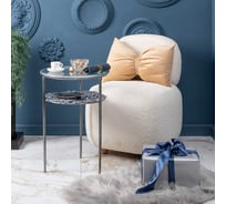 Столик декоративный BOGACHO Monstera Deliciosa 19095/серебристый