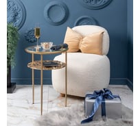 Столик декоративный BOGACHO "Monstera Deliciosa 19095/бронзовый