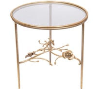 Столик декоративный BOGACHO Орхидея Гласс 19093/золотистый