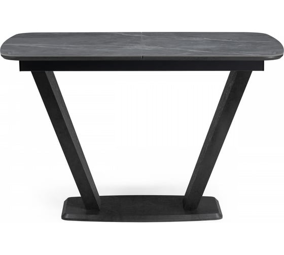 Стол на тумбе Woodville Петир 120(160)х80x75 larka grey / черный 588012