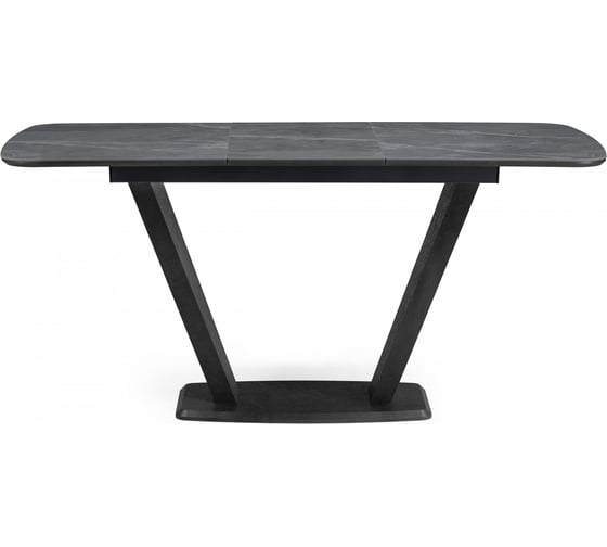 Стол на тумбе Woodville Петир 120(160)х80x75 larka grey / черный 588012