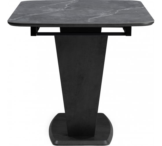Стол на тумбе Woodville Петир 120(160)х80x75 larka grey / черный 588012