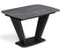 Стол на тумбе Woodville Петир 120(160)х80x75 larka grey / черный 588012 1