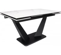 Керамический стол Woodville Кели 140(200)х80x76, белый / черный 588010