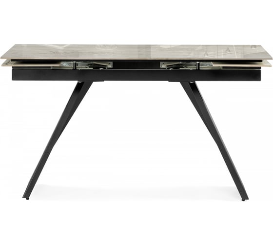 Керамический стол Woodville Хорсборо 140(200)х80x79, dyna fantasico grey / черный 588009