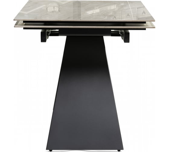 Керамический стол Woodville Хорсборо 140(200)х80x79, dyna fantasico grey / черный 588009