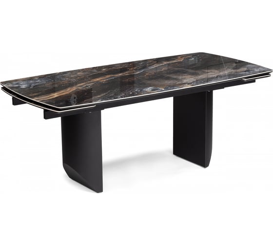Керамический стол Woodville Маре 200(260)х100x77, neodom titanium lawa nero / черный 588045 1