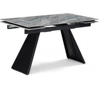 Керамический стол Woodville Хорсборо 140(200)х80x79, оробико / черный 588008