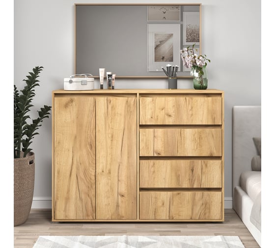 Комод-шкаф Letta City New 4 ящика универсальный Дуб крафт золотой 1402x1083x394 L3751.05/01