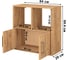 Стеллаж Letta Quattro New 4 секции, квадрат с дверками, Дуб крафт золотой 642x644x288 L3708.05/01 3