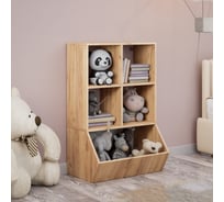 Стеллаж Letta Quattro New 5 секций, универсальный, Дуб крафт золотой 642x996x454 L3897.05/01