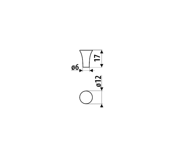 Ручка-кнопка для мебели Gamet сатиновый никель GG45-G0006