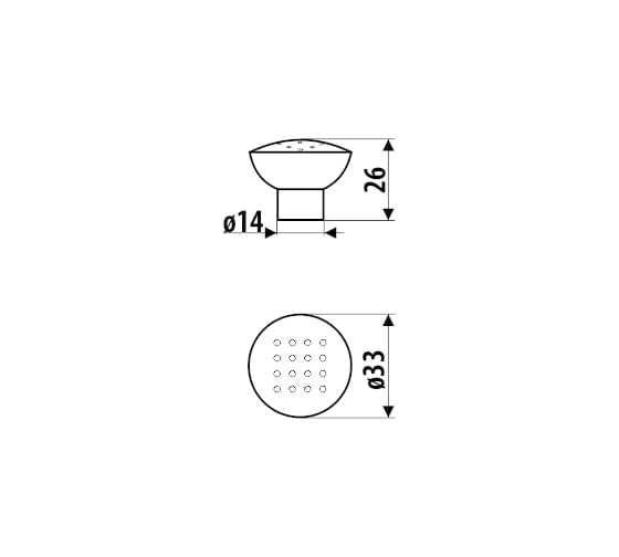 Ручка-кнопка для мебели Gamet кварцованный никель GG10-G0007