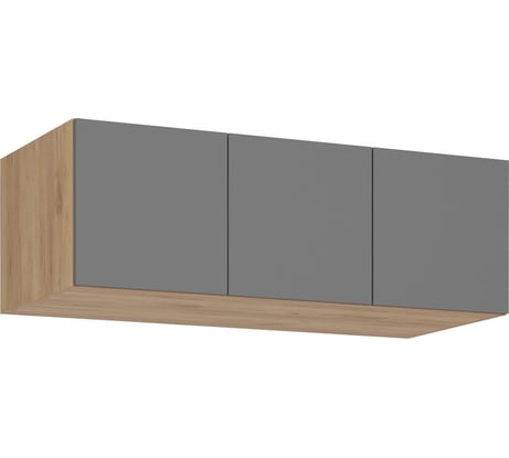 Шкаф навесной Широн 1200 графит серый / дуб крафт золото Woodville 586590