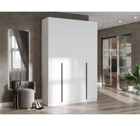 Шкаф Широн 1600 белый / белый с антресолью Woodville 589127