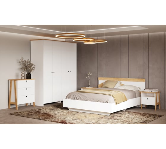 Комод Теодора белый / крафт золотой Woodville 587578