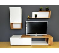 Готовая гостиная Одди белый / дуб золотой Woodville 554967