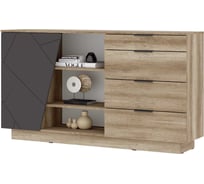 Комод Диамо КМ 01 софт графит / дуб каньон Woodville 545998