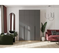 Шкаф Широн 1600 графит серый / дуб крафт золото с антресолью Woodville 589128