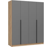 Шкаф Широн 1600 графит серый / дуб крафт золото Woodville 586597