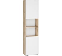 Стеллаж Алетра ПО-500 дуб крафт серый / глянец белый Woodville 580874