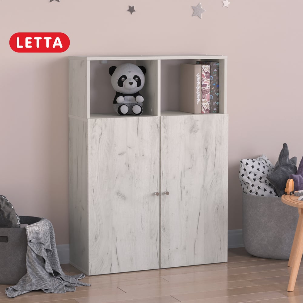 Фасад (дверцы) для шкафа L3748 Letta Дуб крафт белый (комплект 2 шт ...