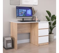 Стол письменный Letta Estet Plus 3 ящика Дуб сонома/Белое тиснение 1100x754x670 L3804