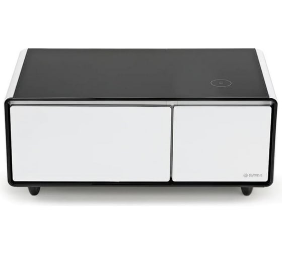 Умный кофейный столик Eureka с холодильником TB90, White+Black ERK-90Ma2-W
