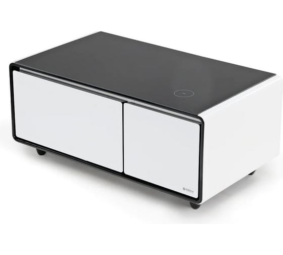Умный кофейный столик Eureka с холодильником TB90, White+Black ERK-90Ma2-W