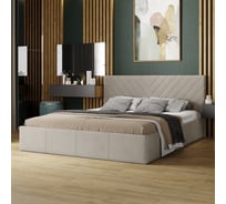 Кровать с подъемным механизмом ТриЯ Милана (1600) Тип 1 / Велюр Confetti Cream 259650