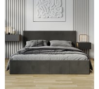 Кровать с подъемным механизмом ТриЯ Айрис (1600) Тип 1 / Велюр Confetti Stone 259645