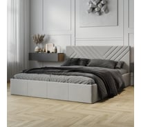 Кровать с подъемным механизмом ТриЯ Дэлли (1600) Тип 1 / Велюр Confetti Silver 259648