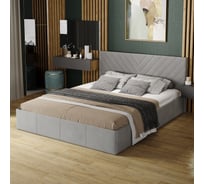 Кровать с подъемным механизмом ТриЯ Милана (1600) Тип 1 / Велюр Confetti Silver 259652