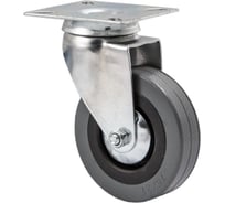 Колесо AKS диаметр 75 мм, с площадкой, с рез. ободом, серое 68151