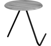 Стол журнальный Мебелик Дуэт 7 орех гикори grey/черный 9151