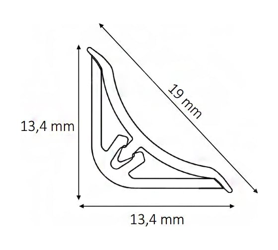Плинтус KORNER LB 15(82) Береза Сандал 3,0 м 82 15-82