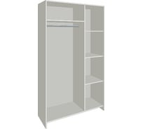Шкаф Арника Соня СШ-3 3-х створ. 2,1x1,21x0,49м (белый брилл.+белый гл.) 00-00144625