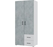 Шкаф Арника Victor 2х. ств. 2 ящ. (Белый - бетон) 00-00144233