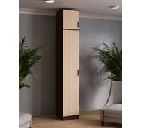 Пенал Арника с антресолью Лагуна 40 см, венге/дуб молочный Н14471222